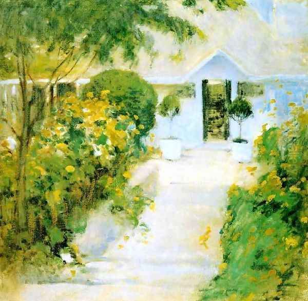 A Garden Path Oil Painting by John Henry Twachtman