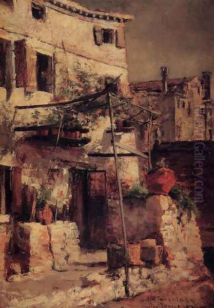 A Venetian Scene Oil Painting by John Henry Twachtman