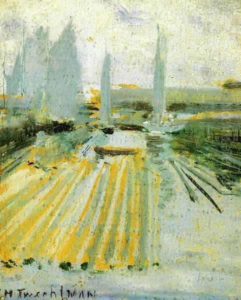 Fog And Small Sailboats Oil Painting by John Henry Twachtman