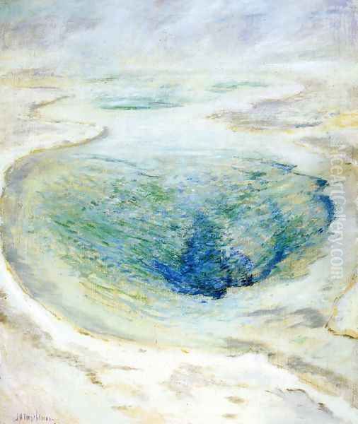 Morning Glory Pool Yellowstone Oil Painting by John Henry Twachtman