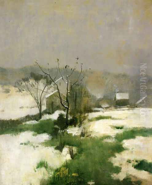 An Early Winter Oil Painting by John Henry Twachtman