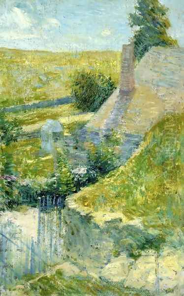 Artists Home Seen From The Back Oil Painting by John Henry Twachtman