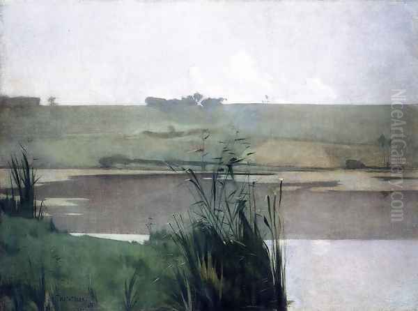 Arques La Bataille Oil Painting by John Henry Twachtman