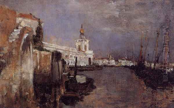 Canal Venice Oil Painting by John Henry Twachtman