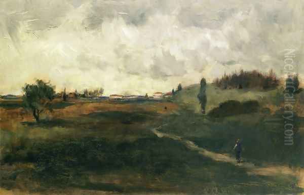 Landscape Tuscany Oil Painting by John Henry Twachtman