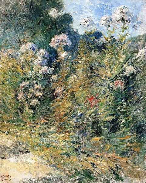 Flower Garden Oil Painting by John Henry Twachtman