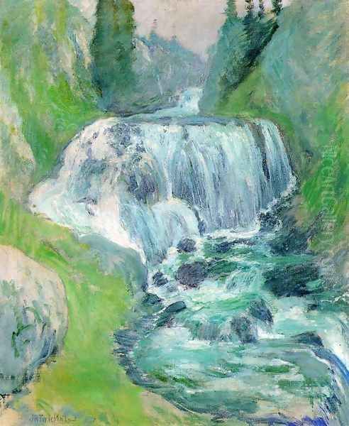 Cascades Oil Painting by John Henry Twachtman