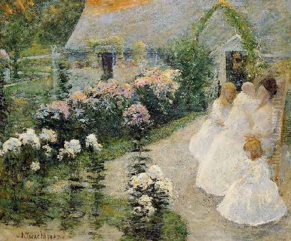 On The Terrace Oil Painting by John Henry Twachtman