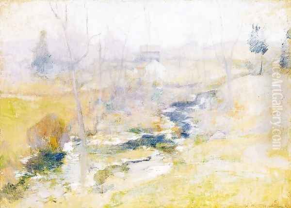 End Of Winter Oil Painting by John Henry Twachtman