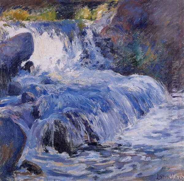 The Waterfall Oil Painting by John Henry Twachtman