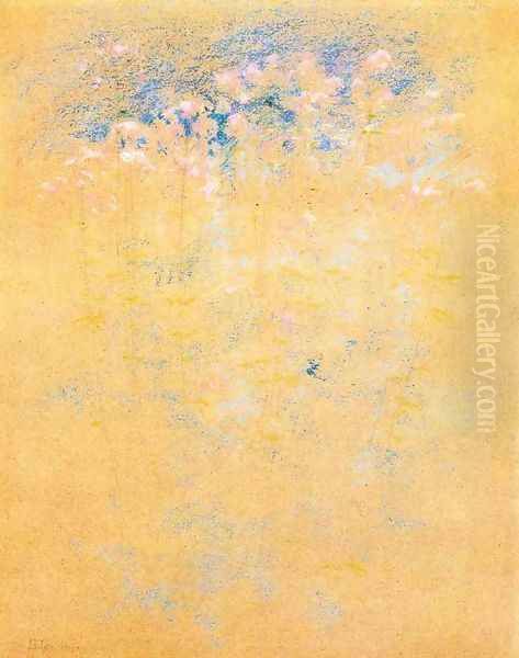 Weeds And Flowers Oil Painting by John Henry Twachtman