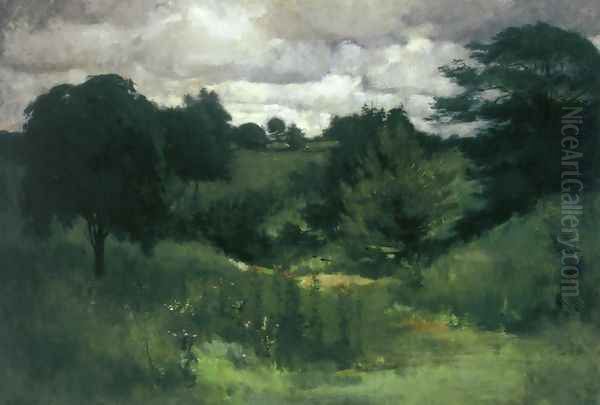 Dark Trees Cincinnati Oil Painting by John Henry Twachtman