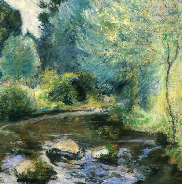 Spring Stream Oil Painting by John Henry Twachtman