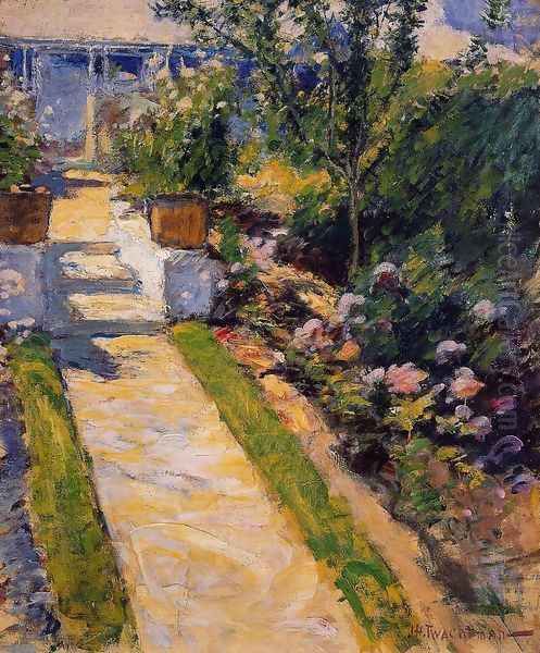 In The Garden Oil Painting by John Henry Twachtman