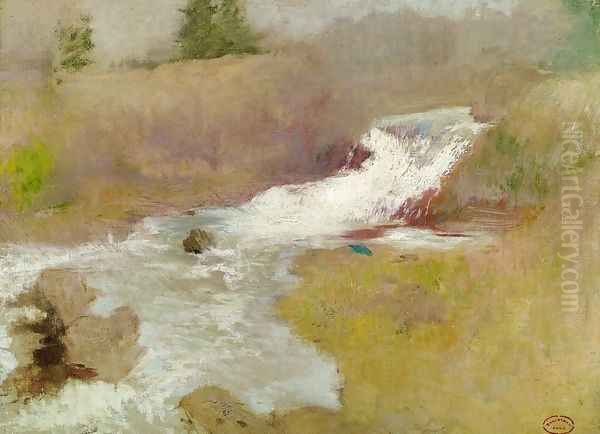 The Cascade In Spring Oil Painting by John Henry Twachtman