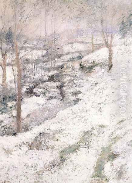 Frozen Brook2 Oil Painting by John Henry Twachtman