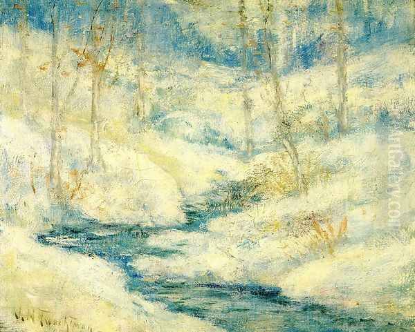 Snow Scene2 Oil Painting by John Henry Twachtman