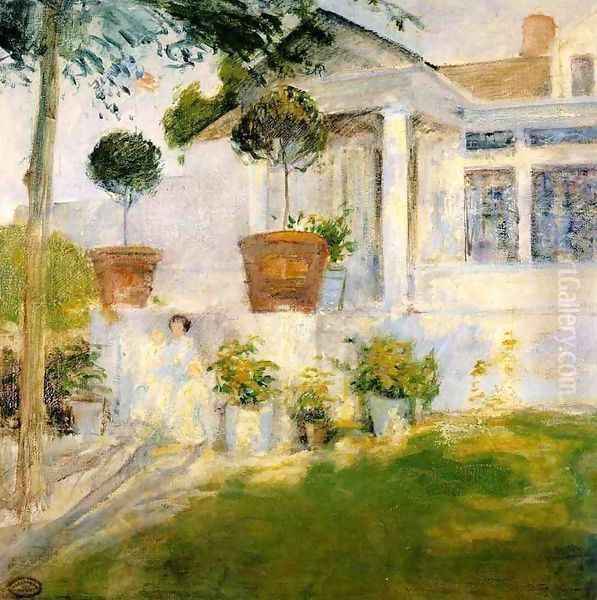 The Portico Oil Painting by John Henry Twachtman