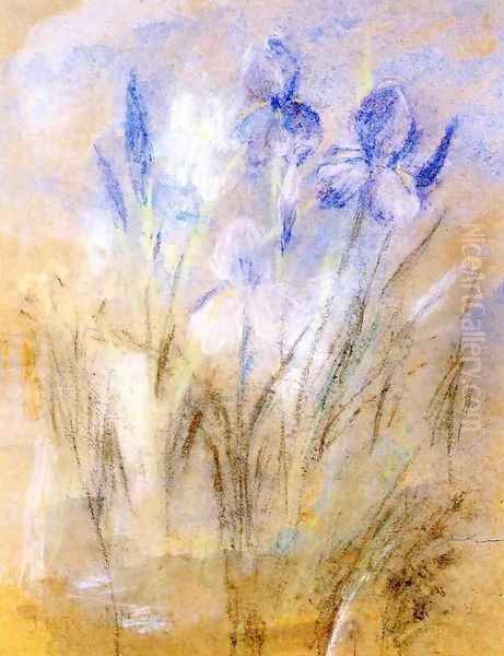 Irises Oil Painting by John Henry Twachtman