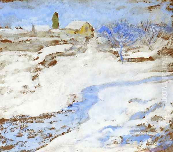 Winter2 Oil Painting by John Henry Twachtman