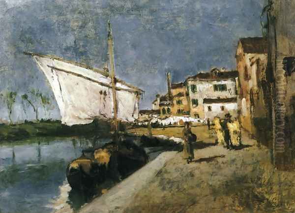 Campo Santa Marta Oil Painting by John Henry Twachtman