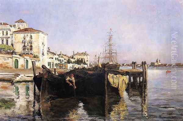 View Of Venice2 Oil Painting by John Henry Twachtman