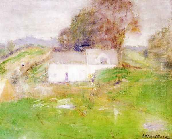 Twachtmans House Oil Painting by John Henry Twachtman