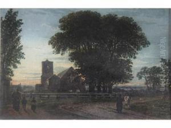 Scene, Possibly Near Harrow Oil Painting by John Varley