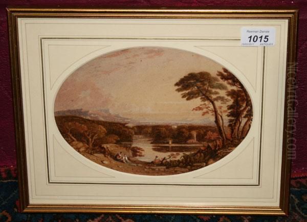 Landscape And One Other Landscape View Oil Painting by John Varley