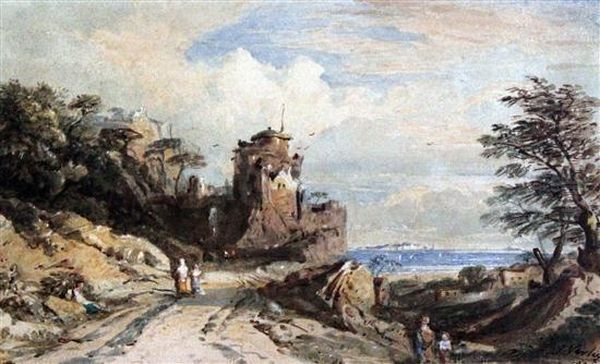 A Coastal Road Approaching A Tower by John Varley