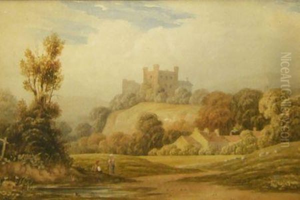 Monmouthshire (see Label Verso) Oil Painting by John Varley