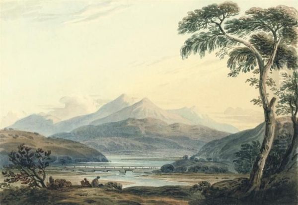 A View Of Snowdon From Capel Curig, North Wales Oil Painting by John Varley