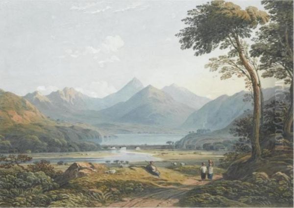 Snowdon From Capel Curig Oil Painting by John Varley