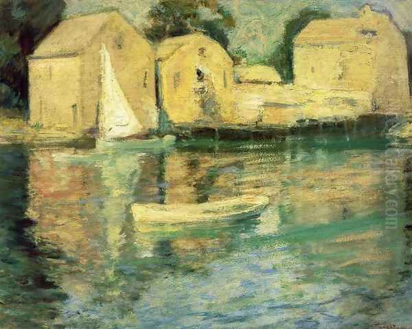 Cos Cob Oil Painting by John Henry Twachtman