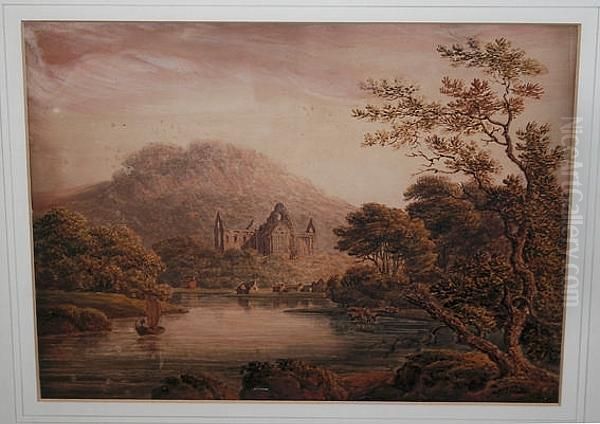 Tintern Abbey Oil Painting by John Varley