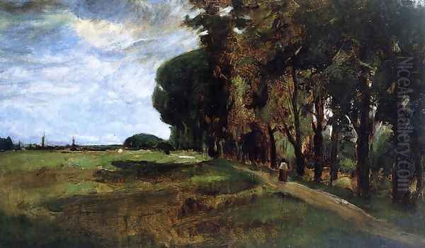 View Near Polling Oil Painting by John Henry Twachtman