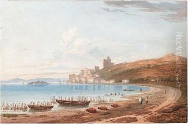 Mediterranean Bay Oil Painting by John Varley