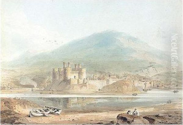 Conway Castle Oil Painting by John Varley