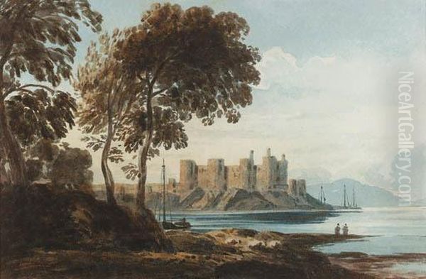 Conway Castle, North Wales Oil Painting by John Varley