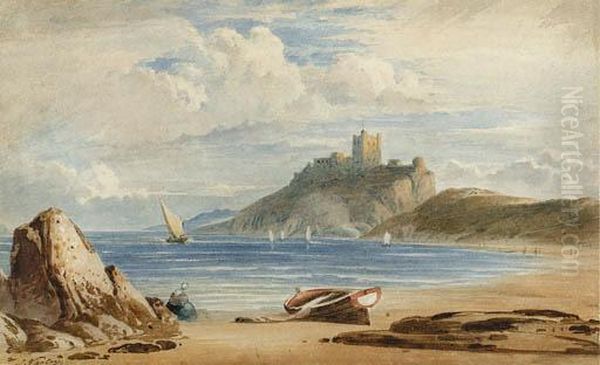 Bamburgh Castle, Northumberland Oil Painting by John Varley