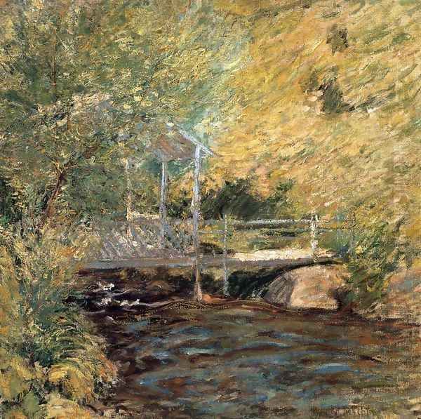 The Little Bridge Oil Painting by John Henry Twachtman