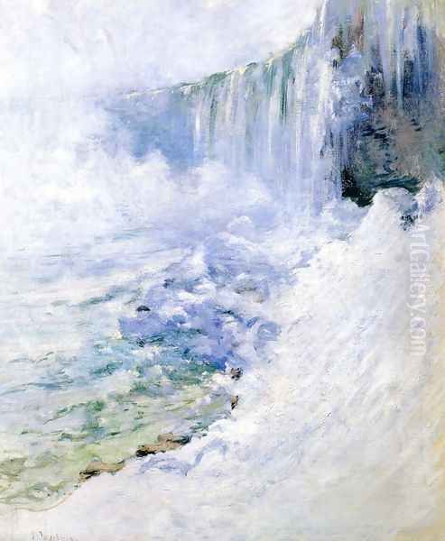 Niagara In Winter Oil Painting by John Henry Twachtman