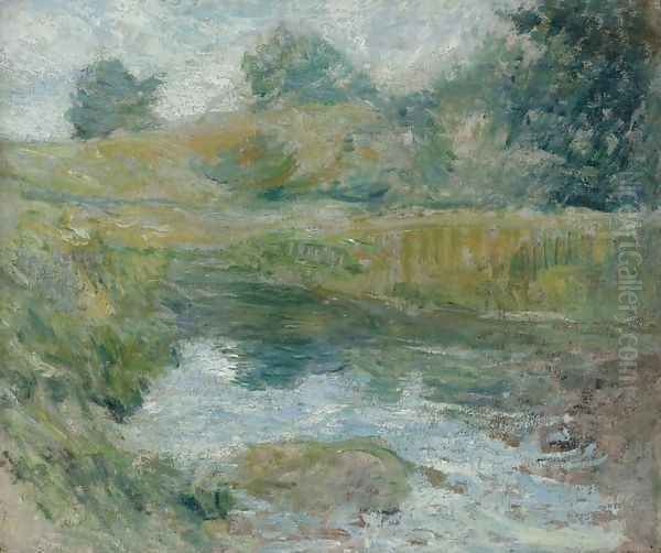 Pond in Spring Oil Painting by John Henry Twachtman