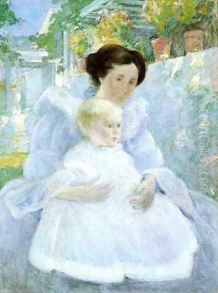 Mother And Child2 Oil Painting by John Henry Twachtman