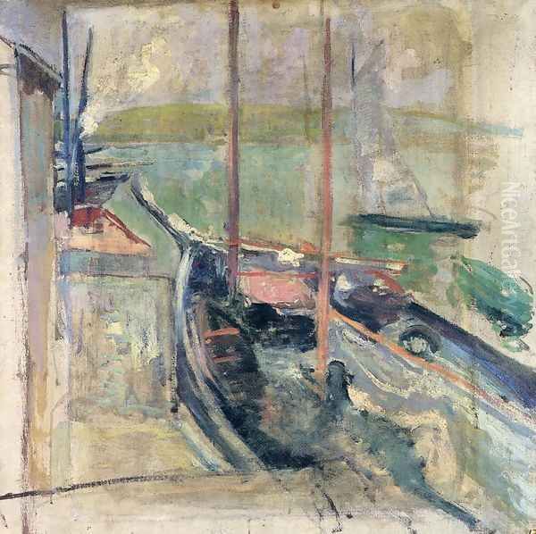 Harbor Scene2 Oil Painting by John Henry Twachtman