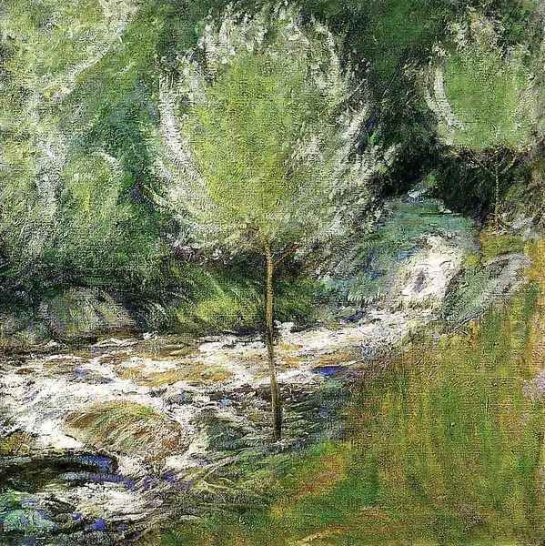 The Brook Greenwich Connecticut Aka Horseneck Falls Greenwich Connecticut Oil Painting by John Henry Twachtman