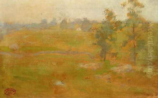 Summer Landscape Oil Painting by John Henry Twachtman