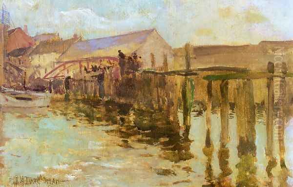 The Landing Newport Oil Painting by John Henry Twachtman