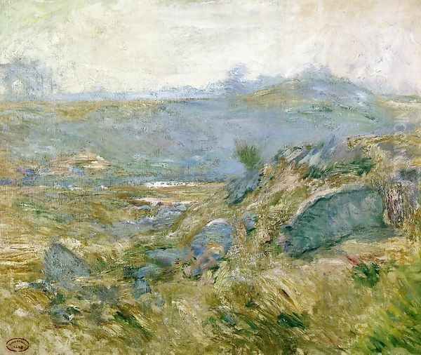 November Haze Aka Upland Pastures Oil Painting by John Henry Twachtman