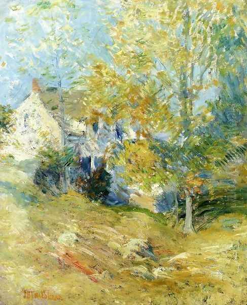 The Artists House Through The Trees Aka Autumn Afternoon Oil Painting by John Henry Twachtman